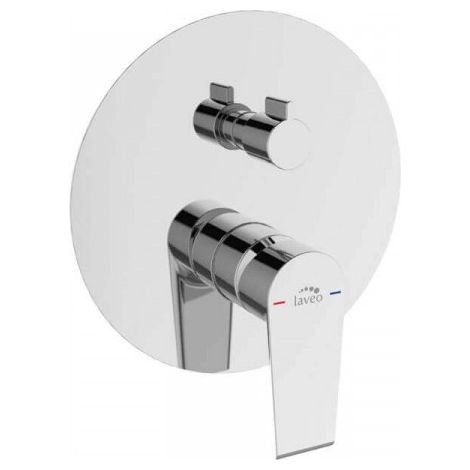Robinet de douche encastré avec interrupteur, chromé, Largo Laveo (1/2)