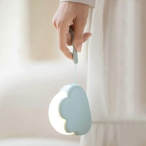 Dimmbares Baby-Nachtlicht mit 2 Modi, tragbar, wiederaufladbar, zum Stillen und Schlafen, Schlafzimmerdekoration, Blau
