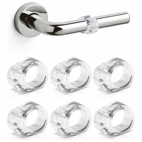 6 Pièces Protection Poignee Porte, Butées de Porte, Protège Poignée Porte Très Élastique, Protection des Murs et des Meubles, 18 mm (1/4)