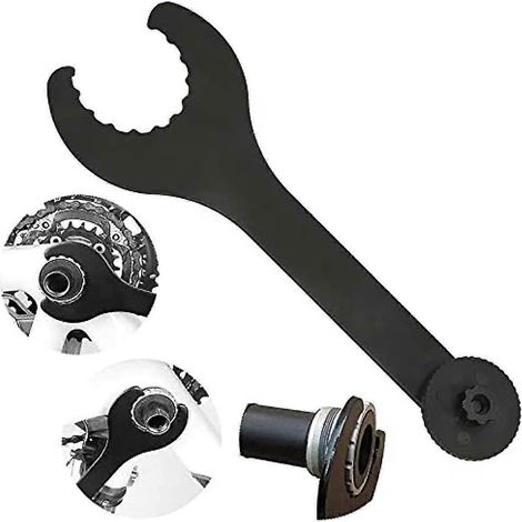 Clé pour boîtier de pédalier de vélo 22 cm en acier au carbone, clé pour pédalier de vélo, clé pour pédale de vélo, clé pour manivelle de vélo, outil de réparation de vélo (1/4)
