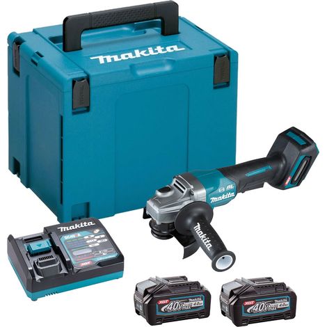 Makita GA013GM201 40V Max XGT Brushless 125mm Angle Grinder - 2x 4Ah Batteries (BL4040), Charger & Makpac 4 Case (1/5)