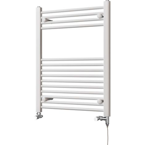 Zennor - White Dual Fuel Towel Rail H800mm x W600mm Standard - Straight (1/3)