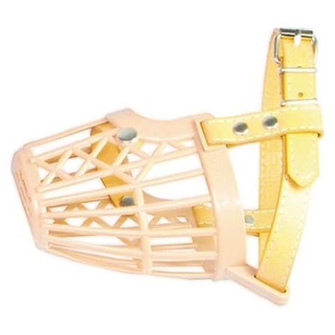 BOZAL PLASTICO Y PIEL 6,5cmx7,8x9,8cm