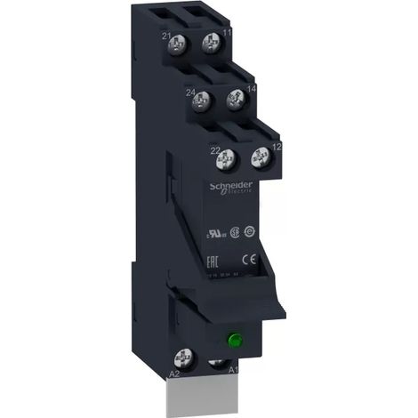 Schneider RSB2A080P7PV Schnittstellenrelais Harmony Relay RSB, 230V Wechselstrom, 2 RT, Montage DIN-Schiene (1/2)