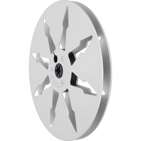 Bobine de bande magnétique vide 1/4" (7 pouces), 8 trous, en alliage d'aluminium, pour magnétophone à bobines ReVox et Studer (argenté). (1/5)