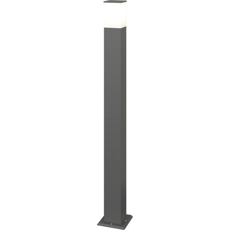Lampioncino moderno top light nizza ga e27 led ip44 alluminio policarbonato, dimensione altezza 100 cm