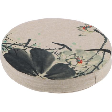 Cushion DirtResistant Removable Washable Chinese Style Cotton Linen Fabric Comfortable Thick Kneeling Cushion