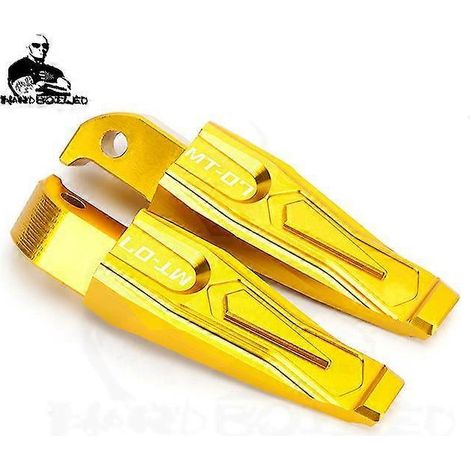 CNC-gefräste Soziusfußrasten für Yamaha MT-07 (2015–2022) – Gold (1/5)