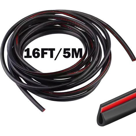 Baguette de protection voiture en PVC – Joint en caoutchouc rouge en forme de U – Résistance à l'abrasion et aux UV – Installation facile sans adhésif (1/5)