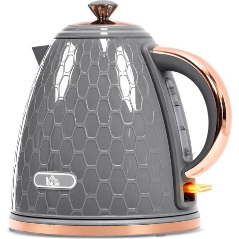 Bouilloire électrique, 2200 W, hublot, filtre, ébullition rapide, grise (1/5)