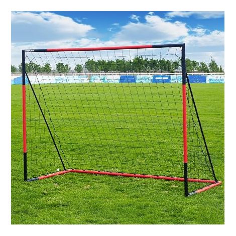 Football Goal, 76 x 91, 125 x 185, 193 x 244, 203 x 308 cm, Metal Quick Assemble, Mini Goal for Children and Adults, Indoor and Outdoor Football Goal for Gardens, Parks, Beaches (1/5)