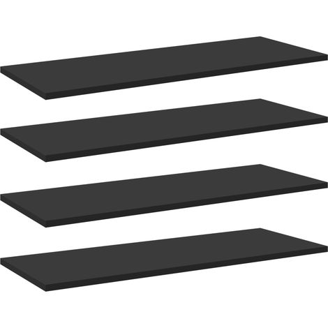 Bücherregal-Bretter 4 Stk. Schwarz 80x30x1,5 cm Holzwerkstoff vidaXL68500