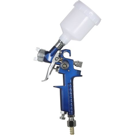 Kit de pulverización de aire HVLP miniatura de 1,0 mm, herramienta de retoque de pintura, juego de pulverización de aire por gravedad para pintura automotriz y reparaciones puntuales.