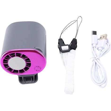 Ventilateur portable à pince avec fonction de refroidissement par glace, 199 vitesses, rotation à 360°, mini-poussette détachable pour les voyages en extérieur, gris (1/5)