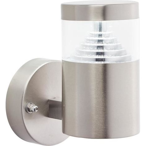 BRILLIANT lampe Avon Applique LED sur pied en acier inoxydable 1x LED 6W intégrée (CMS), (180lm, 6500K) Échelle A ++ à E Classe de protection IP: 44 - étanche aux éclaboussures (1/4)