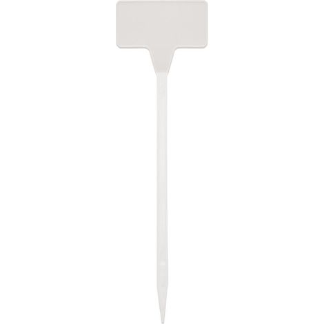 Outils de plantation : 50 marqueurs de plantes en plastique pour bonsaï, marqueurs de jardin en forme de T, marqueurs de pépinière blancs. (1/5)