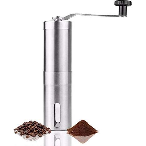 Moulin à café manuel avec mouture réglable pour expresso, cafetière à piston et café filtre, idéal pour la maison, le bureau et les voyages.-AquaForge (1/5)