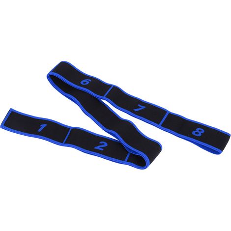 Bande de résistance pour yoga, danse latine, ceinture élastique d'étirement, sangle de traction pour exercices de fitness (bleue) (1/5)
