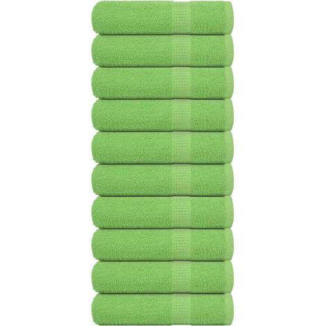 Toallas de Ducha 10 uds. Verde Manzana 70x140 cm 360 gsm vidaXL