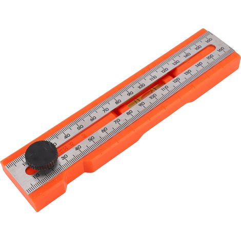 Règle de marquage pour le travail du bois, 0-16cm, positionnement multi-angle, traçage avec bulle de niveau
