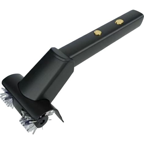 Spazzola elettrica senza fili per griglie multi-superficie, setole in acciaio inossidabile, ricaricabile, antiruggine (nera) (1/4)