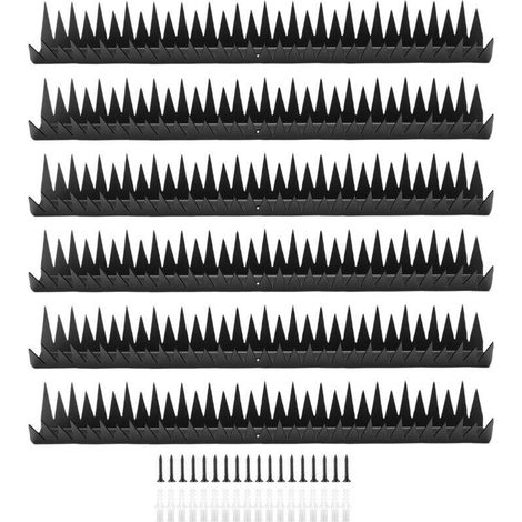 Rosvola Pointes de clôture Anti-escalade, 15.7 pouces, en acier au carbone, anti-intrusion métallique, pour mur extérieur, maison, jardin, sécurité, 6 pièces (1/5)