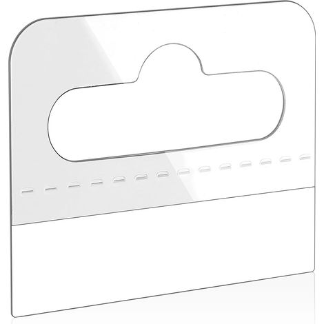étiquettes D'affichage Au Détail, 200 Pièces Onglets Adhésifs Transparents à Suspendre Avec Trou De Fente étiquettes à Onglets En Plastique Auto-Adhésives Pour Suspendre L'affichage Au Détail (1/5)