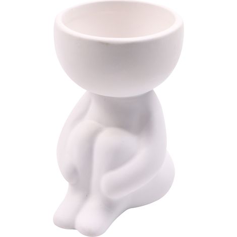 Humanoider Keramik-Blumentopf für Sukkulenten, kleine Vase, Bastelarbeiten, Bürodekoration YL1481-1
