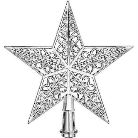 Étoile creuse de 20 cm pour sapin de Noël, étoile brillante pour sapin de Noël (1/5)