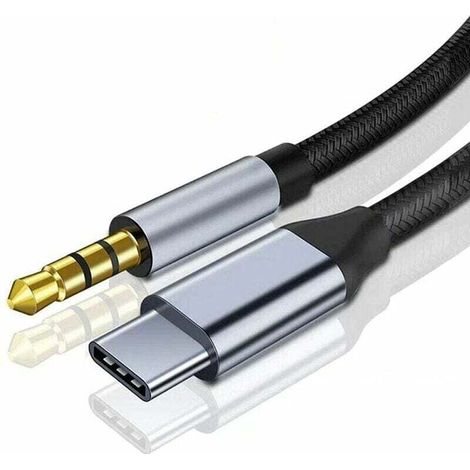 Câble auxiliaire USB-C, adaptateur Type-C mâle vers jack 3,5 mm, rallonge audio pour autoradio, haut-parleur, casque, Samsung Galaxy S21, S20 Ultra, S20+ Plus 5G, Note 20/10, Pixel 4 (1/4)