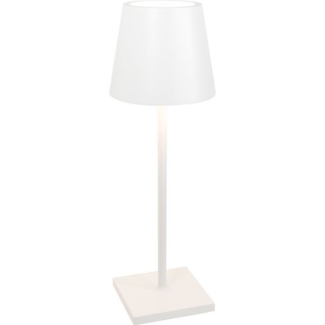 Lampada a led da tavolo Poldina L Desk Bianca ricaricabile e dimmerabile con batteria fino a 12 ore (1/4)