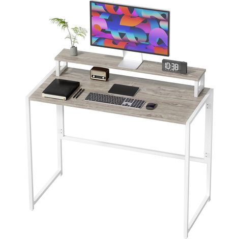 HOMCOM Scrivania Pieghevole con Ripiano Rimovibile 100x48x87.5cm Legno