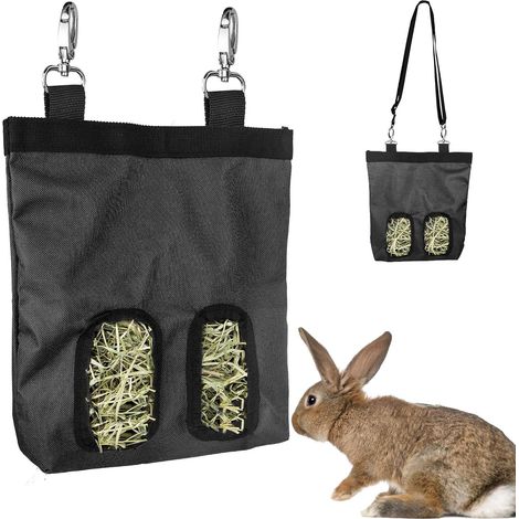 Sac à foin pour cochon d'Inde, mangeoire à foin pour lapin, sac à foin suspendu, sac à nourriture-Fei Yu (1/5)