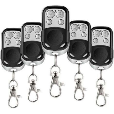 - 5 Pcs Telecommande Universelle Portail, XU, 433,92 MHz Commande à distance Garage sans Fil à 4 Boutons avec Couvercle Coulissant Porte Clés pour Porte Garage Électrique - (1/4)