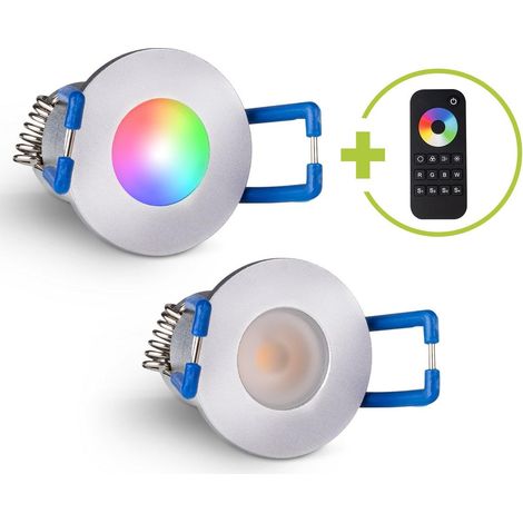 Einbaustrahler Mini Livorno 3W RGBW IP65 - Farbe: silber - Anzahl: 2x (1/5)