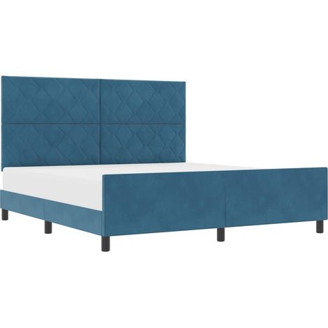 Maison Exclusive - Boxspringbett mit Kopfteil Dunkelblau 180 x 20 (1/5)