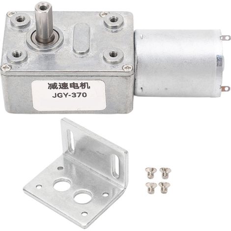 12-mm-Gleichstrom-Getriebemotor mit einer Welle, reversibel, selbsthemmend, Schneckengetriebe mit Montagefuß, 8 U/min