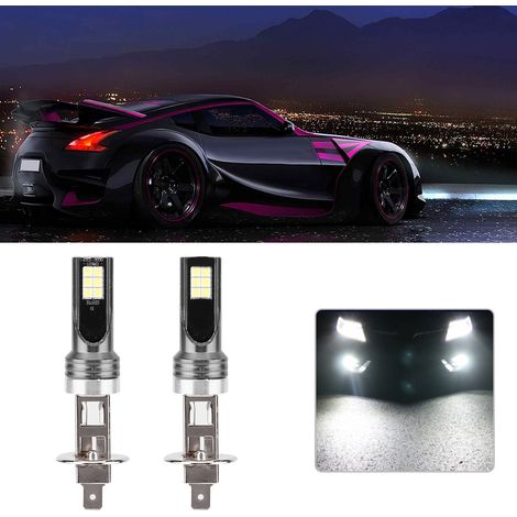 2 pièces 3030-12LED H1 24W 6000K Phare antibrouillard LED pour voiture accessoire auto (1/5)