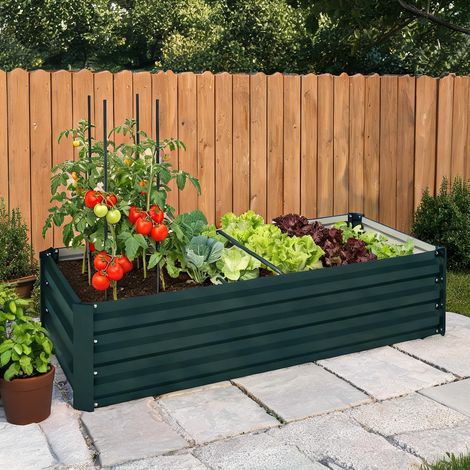 Porte-plantes Jardinière surélevée 150 x 70 x 30 cm en acier (1/5)