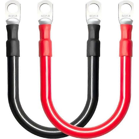 Batteriekonverterkabelsatz, Plus- und Minuspol, mit Klemmen, 600 V, 6 AWG Kfz-Batterieanschlusskabel (1/5)