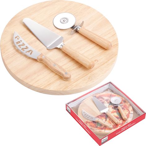 SET PIZZA CON TAGLIERE IN LEGNO E UTENSILI PROFESSIONALI (1/5)