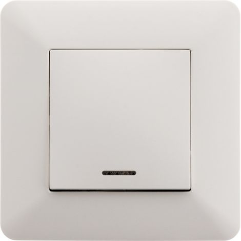 Pulsante da incasso ARTEZO bianco con indicatore luminoso, ZENITECH. (1/3)