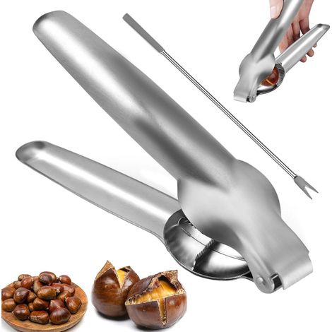 Pince a Chataignes.Coupe Chataigne.Châtaigne Clip.Ouvre Chataigne.Casse Chataignes.Casse Noisette.Casse Noix.Rapide de Châtaigne Clip.Casse Châtaignes Portable.avec Fourchettes (1/5)