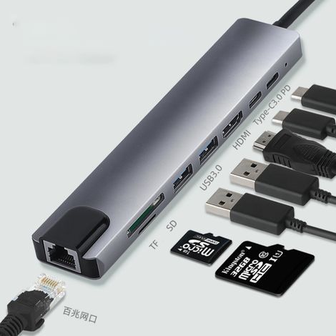 Il intègre un lecteur de carte SD, un hub USB-C, un adaptateur HDMI 4K et un adaptateur multiport pour répondre aux besoins des passionnés de multimédia. (1/4)
