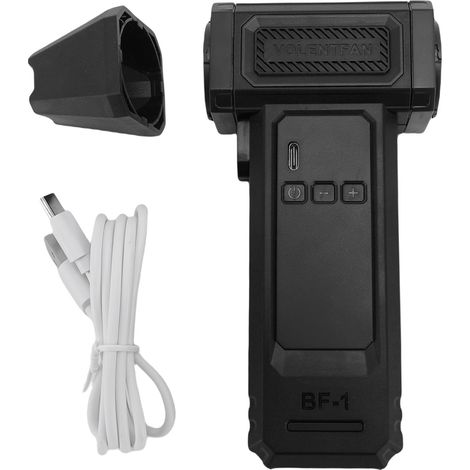 Plumeau à air comprimé 9 vitesses réglable affichage numérique LED souffleur de poussière sans fil rechargeable pour clavier noir (1/5)