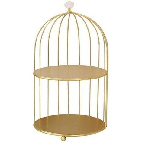 Étagère Cage à Oiseaux pour Cosmétiques et Desserts Idéale Bureau Cuisine (1/4)