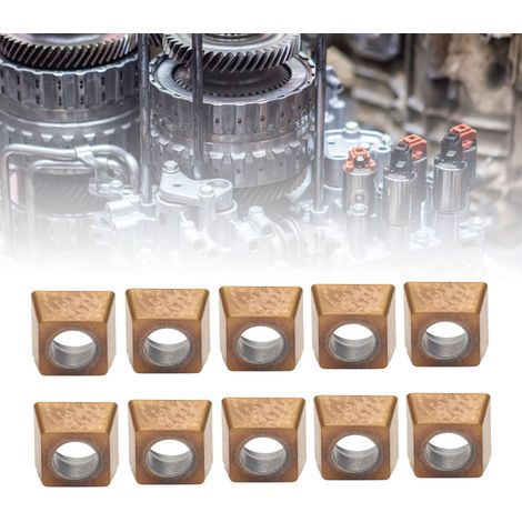 Jeu de 10 plaquettes carbure pour usinage CNC, porte-fraise carbure indexable, outil de coupe pour tour à métaux SPMT040204HD (1/5)