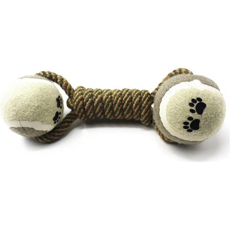 Jouets Pour Chien Balle De Tennis, Jouets À Mâcher De Corde De Coton Durable, Bénéfique Pour La Santé Dentaire De Chien, Jouet De Cordes Interactives Pour Les Petits/Moyen Chien (1/5)