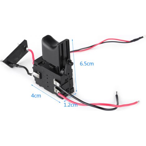 Interrupteur à Gâchette pour Perceuse Sans Fil 7,2V-24V avec Variateur de Vitesse et LED