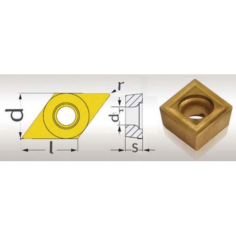Plaquita HM, 10mm, V/35 DCM070204, 5 unidades  OPTIMUM 3441166